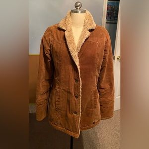 Abercrombie & Fitch Women’s Vintage Corduroy Sherpa Lined Coat  Size L